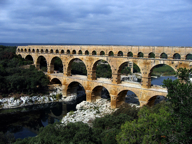 Figure 3. Roman aqueduct at Pont du Gard, France. 