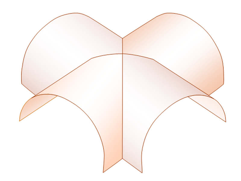 Figure 6.  Perpendicular intersection of two round cylindrical surfaces.