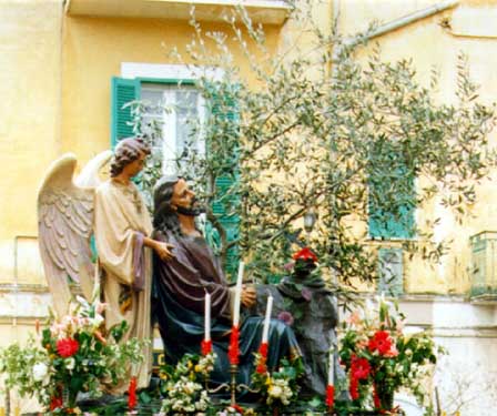 JESUS MEDITATING BY THE OLIVE TREE