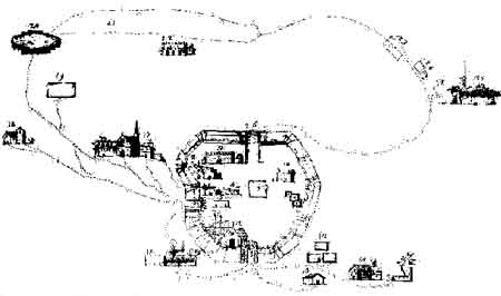 Pianta del Borgo del 600