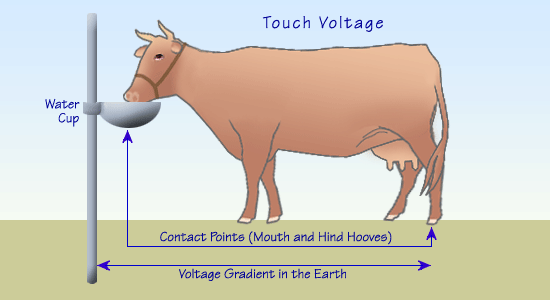 Touch voltage.